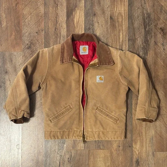 Carhartt Detroit Vintage brown canvas barn jacket corduroy collar - Picture 1 of 5